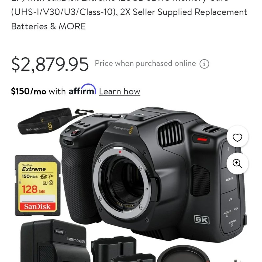 Black Magic 6k pro camera, sigma lens and accessories - Picture 8 of 8